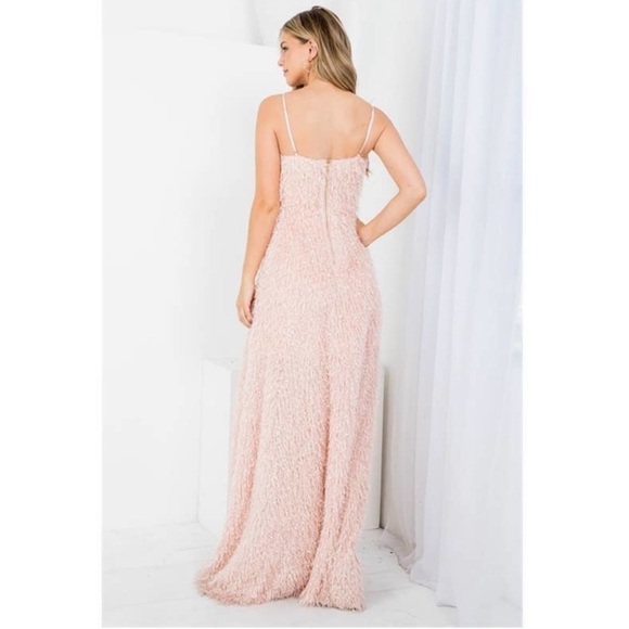 MANIJU l Paste Softgirl Pink Long Formal Dress NEW Size 10 - Picture 3 of 16